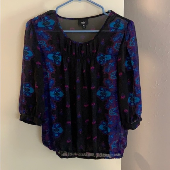 Mossimo black sheer top- medium - Picture 1 of 6
